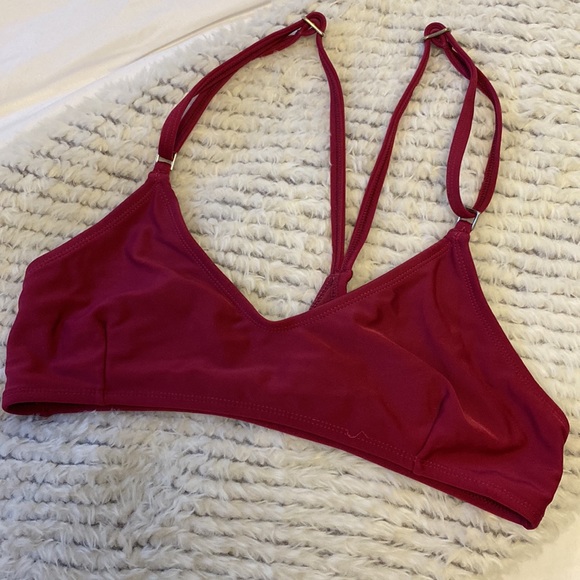 Pakaloha Swim Pakaloha Bikini Top In Maroon Poshmark
